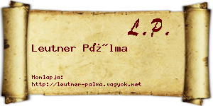 Leutner Pálma névjegykártya